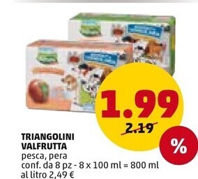 PENNY Valfrutta triangolini offerta