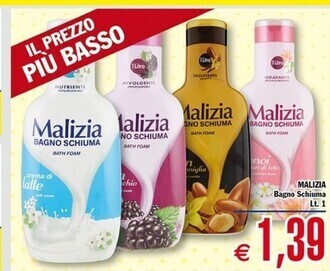Conté Supermercati Malizia bagno schiuma offerta