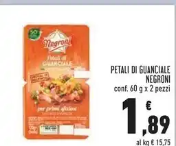 Conad Negroni petali di guanciale offerta
