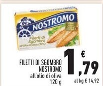 Conad Nostromo filetti di sgombro offerta
