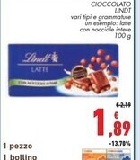 Conad City Lindt cioccolato offerta