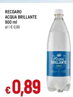 Famila Recoaro acqua brillante 900 ml offerta