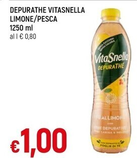 Famila Vitasnella depurathe limone / pesca 1250 ml offerta