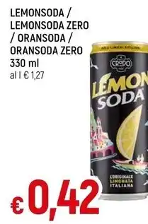Famila Fonti di crodo lemonsoda / lemonsoda zero / oransoda / oransoda zero offerta