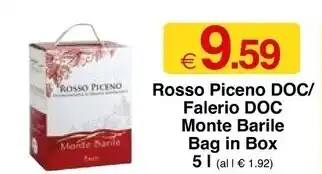 Sì con te Monte barile rosso piceno doc offerta