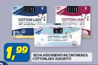 SELYA ASSORBENTI INCONTINENZA COTTONLADY ASSORTITI
