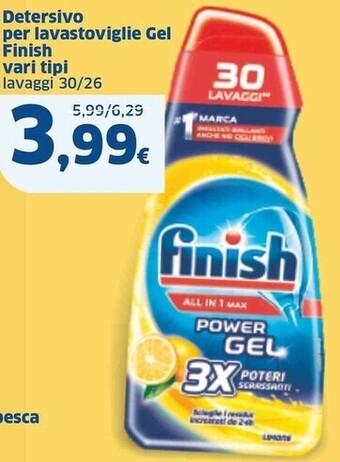 Finish detersivo per lavastoviglie gel