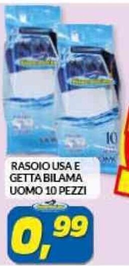 RASOIO USA E GETTA BILAMA UOMO 10 PEZZI