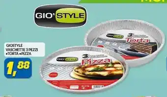 Risparmio Casa GIOSTYLE VASCHETTE 3 PEZZI TORTA PIZZA offerta