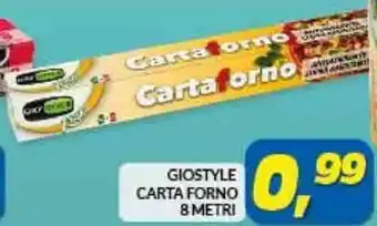 Risparmio Casa GIOSTYLE CARTA FORNO 8 METRI offerta