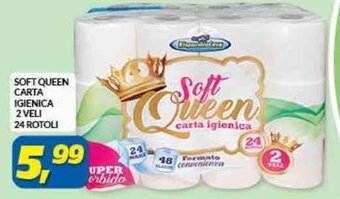 Risparmio Casa SOFT QUEEN CARTA IGIENICA 2 VELI 24 ROTOLI offerta