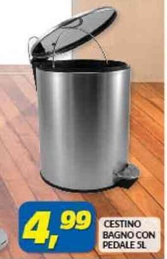 CESTINO BAGNO CON PEDALE 5L
