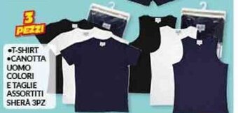 Risparmio Casa T-SHIRT CANOTTA UOMO COLORI E TAGLIE ASSORTITI SHERA 3PZ offerta