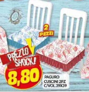 Risparmio Casa PAGURO CUSCINI 2PZ C/VOL.39X39 offerta