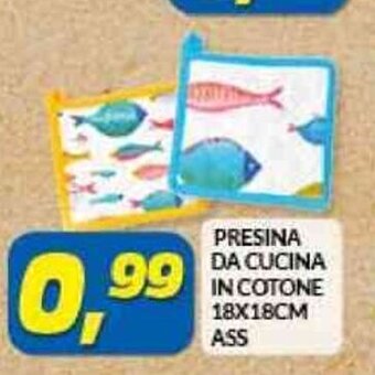 Risparmio Casa PRESINA DA CUCINA IN COTONE 18X18CM ASS offerta
