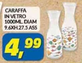 Risparmio Casa CARAFFA IN VETRO 1000ML. DIAM 9.6XH.27.5 ASS offerta
