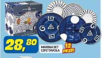 Risparmio Casa MARINA SET 12PZ TAVOLA offerta