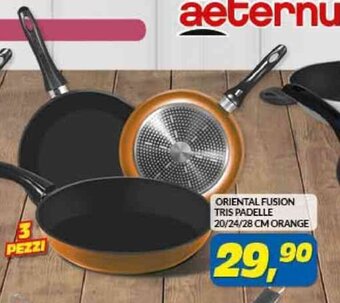 Risparmio Casa ORIENTAL FUSION TRIS PADELLE 20/24/28 CM ORANGE offerta