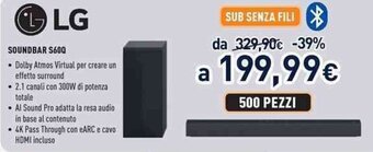 Unieuro LG SOUNDBAR S600 offerta