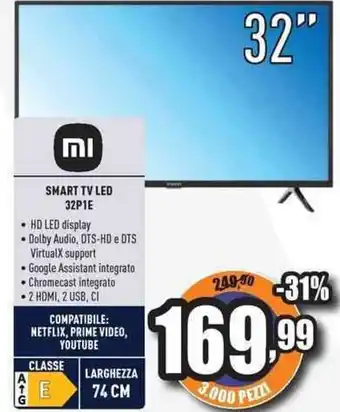 Unieuro וח SMART TV LED 32P1E offerta