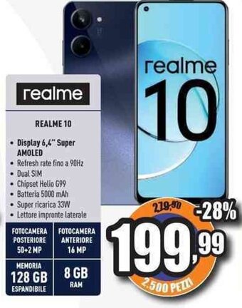 Unieuro REALME 10 offerta