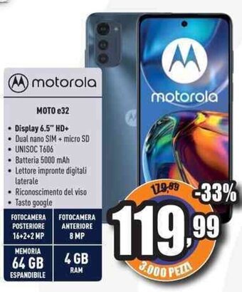 Unieuro motorola MOTO e32 offerta