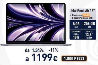 Unieuro MacBook Air 13" offerta