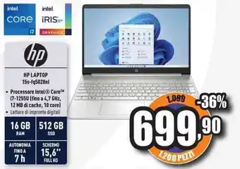 Unieuro hp HP LAPTOP 15s-fq5028nl offerta