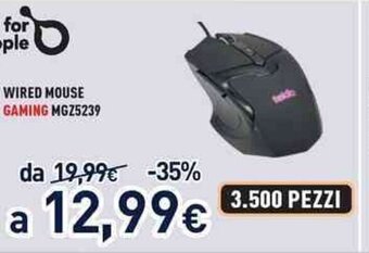 Unieuro WIRED MOUSE GAMING MGZ5239 offerta