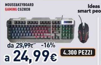 Unieuro MOUSE&KEYBOARD GAMING CGZ8038 offerta