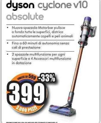 Unieuro dyson cyclone v10 absolute offerta
