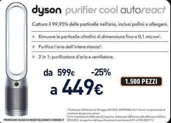 Unieuro dyson purifier cool autoreact offerta