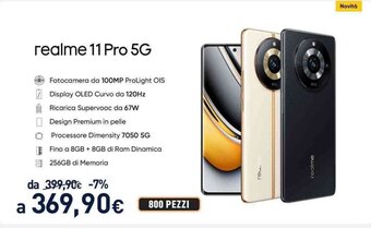 Unieuro realme 11 Pro 5G offerta