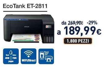 Unieuro EcoTank ET-2811 offerta