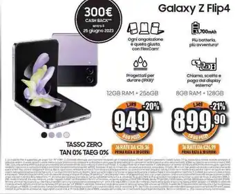 Unieuro Samsung Galaxy Z Flip4 8GB RAM +128GB offerta