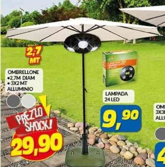 Risparmio Casa OMBRELLONE 2,7M DIAM .3X2 MT ALLUMINIO offerta