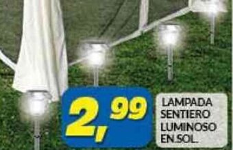 LAMPADA SENTIERO LUMINOSO EN SOL