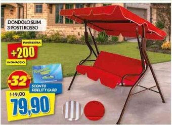 Risparmio Casa DONDOLO SLIM 3 POSTI ROSSO offerta