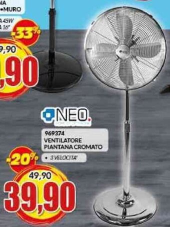 Risparmio Casa NEO VENTILATORE PIANTANA CROMATO offerta