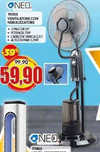 NEO. VENTILATORE CON NEBULIZZATORE