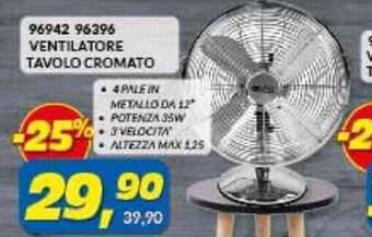 Risparmio Casa VENTILATORE TAVOLO CROMATO offerta