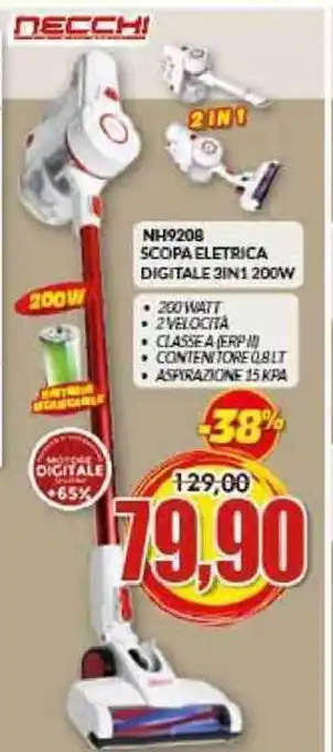 Risparmio Casa NECCHI SCOPA ELETRICA DIGITALE 3IN1 200W offerta