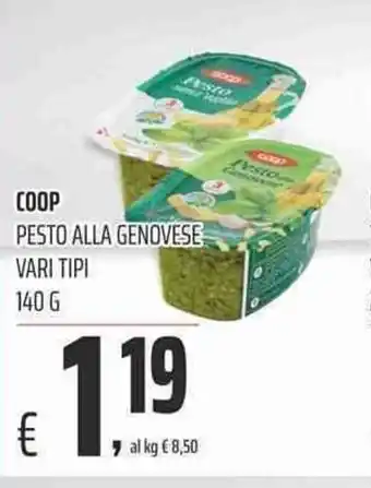 Coop Coop Pesto All Genovese Vari Tipi 140g offerta
