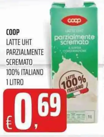 Coop Coop Parzialmente Scremato Latte 100% Italiano 1 litro offerta