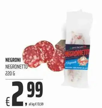 Coop Negroni Negronetto 220g offerta