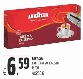 Coop Lavazza Crema e Gusto Ricco Caffè 4x250g offerta