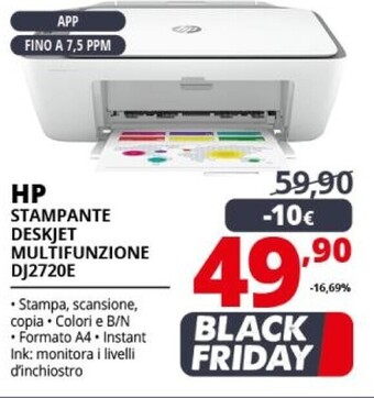 Comet Hp stampante deskjet multifunzione dj2720e offerta