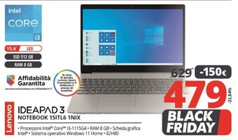 Comet Lenovo ideapad 3 notebook 15itl6 1nix offerta