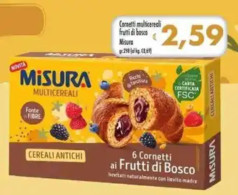 Galassia Cornetti multicereali frutti di bosco MISURA offerta