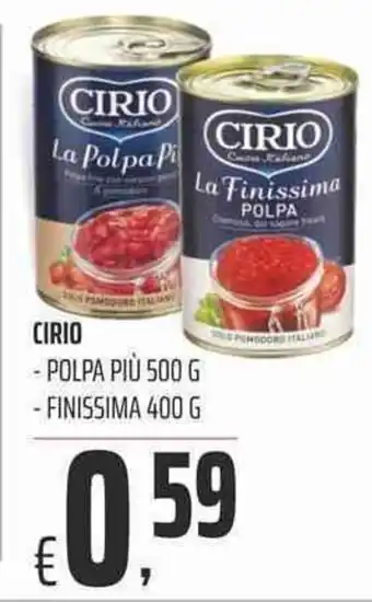 Coop Cirio Polpa Più 500g/Finissima 400g offerta